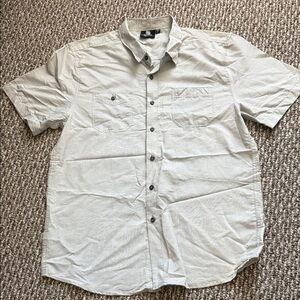 Eddie Bauer Men's Casual Button Down Shirt - Light Gray